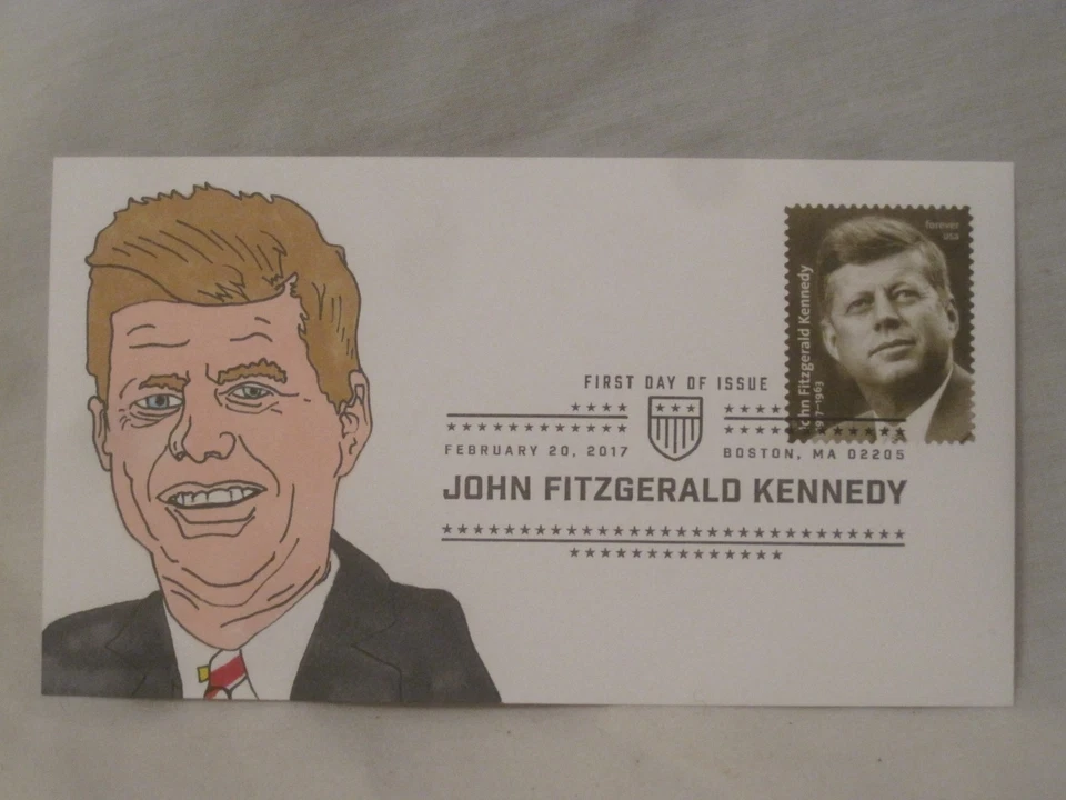 hand rendered President John. F. Kennedy First Day of Issue FDC 1 of 1 envelope - Image 2 of 3