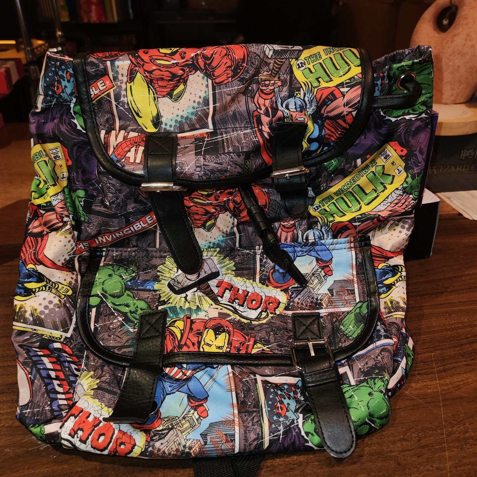 Marvel Comic Book Backpack Drawstring Rucksack Av… - image 1