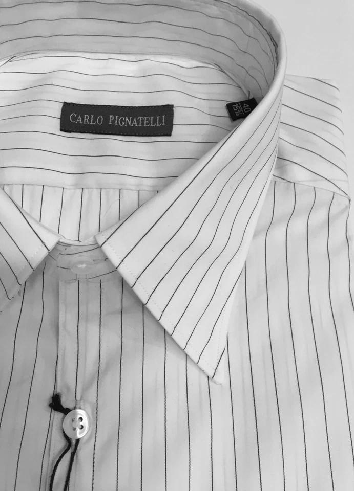 CARLO PIGNATELLI CAMICIA CERIMONIA  TAGLIA 40 UOMO ELEGANTE SPOSO - Immagine 4 di 4