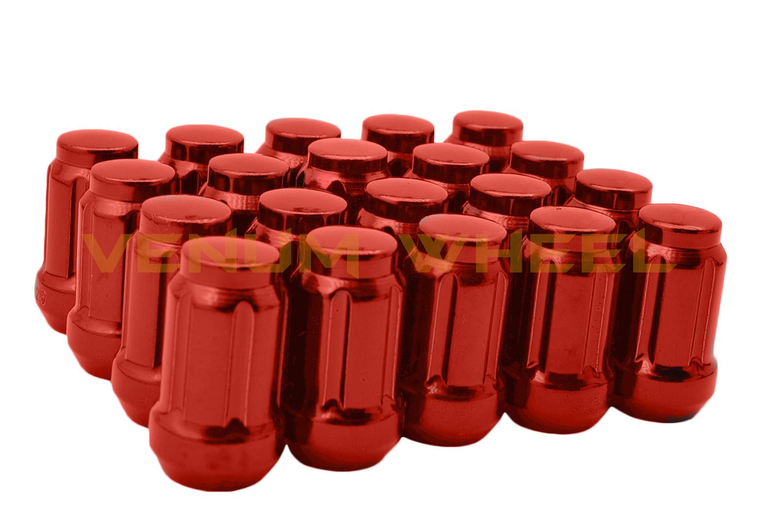 20pc Red Spline Lug Nut Kit + Keys 12x1.25 Fits 5 Lug Nissan Maxima