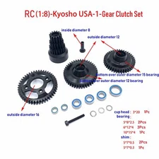 RCBATER Steel Gear Clutch Set For RC 1/8 Kyosho Mad Force Kruiser 2 speed 3Speed