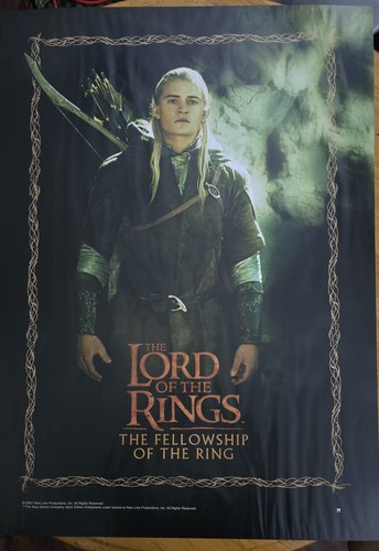 Vintage Lord Of The Rings,Fellowship Of The Ring Poster.From 2001 MINT CONDITION