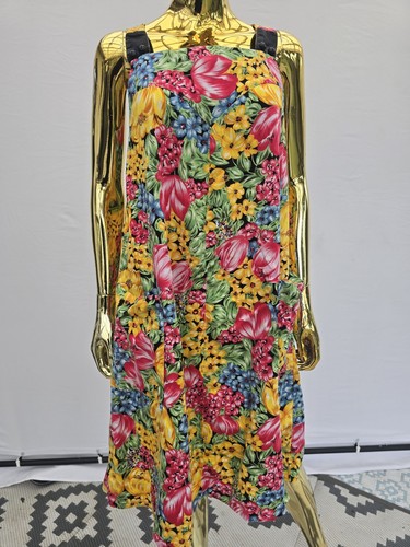 Vintage 1970s Alice Of California Floral Print Sun Dress S/M - Picture 1 of 8