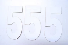 Factory Effex 134355 7" White #5 Pro Number Qty 3 NOS