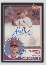 2018 Topps 1983 Topps Design Auto Black 51/99 Aledmys Diaz #83A-ADI Auto 0t2