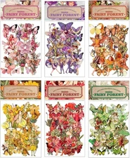 Vintage Flower Fairy Stickers 300Pcs Lot, Belebee 6 Packs Multi-colored 