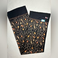 NEW Pashmina Kashmiri Embroidered 100 Pure Wool Shawl 88  x 41  Large India