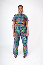 ENIOLA AFRICAN PRINT CROP SET