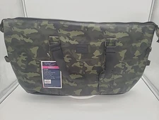 Duchamp Unisex Large Camo Duffle Bag USB Port Key Ring Trolley MSRP $179 New See