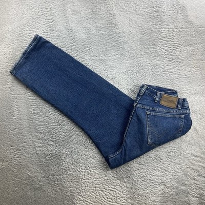 Vintage Wrangler Jeans Herren W36 L30 Blau Straight Gefüttert Denim Hose Retro