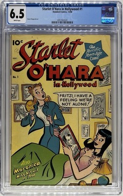 STARLET O HARA IN HOLLYWOOD #1 CGC 6.5 White Pages, GGA Dimwits - Moronica- 1948