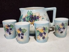 5 PIECES- B & C Limoges France Bernardaud & Co. Blackberry Lemonade Cider Set