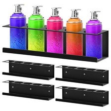 Spray Can Holder Organizer 4 Pack Bottle Holder Wall-Mounted Black Steel Sp