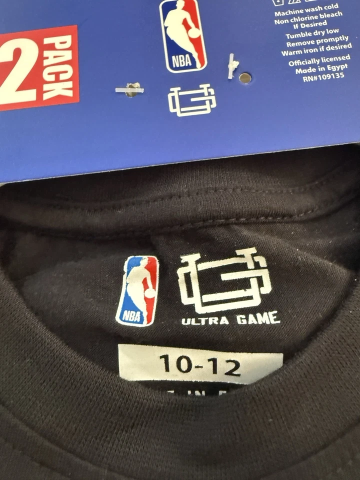 NBA Ultra Game LA Lakers 2-Pack T-Shirt Youth SZ 10-12 Black And Purple New - Image 2 of 4