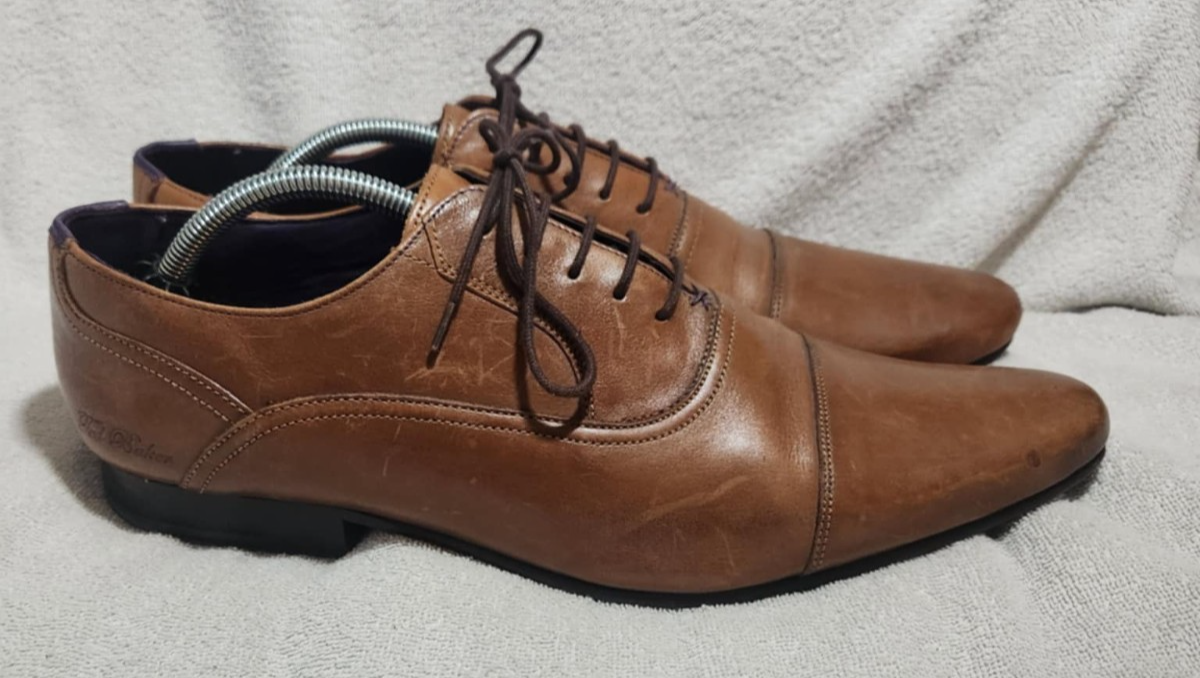 SAOLA Scarpe eleganti Ted Baker London Cap Toe Oxford da uomo taglia 12 in pelle marrone ROGRR 2