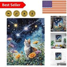16x20 Cat and Starry Sky Paint by Number Kit - Stress Relief Art Project