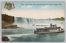 Vintage Niagara Falls Maid of the Mist Postcard Canadian Dock