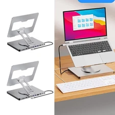 Comprehensive 10 Port Laptop Docking Solution Stand Holder For Business Traveler