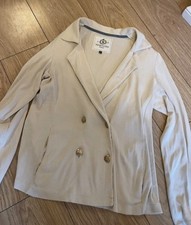 Super Rare Vintage Henry Lloyd Women  s Cream Blazer Cotton Jacket Size XL UK 16