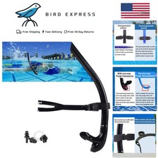 Adult Swim Snorkel Set with Nose Clip Earplugs Silicone Mouthpiece No Gurgling