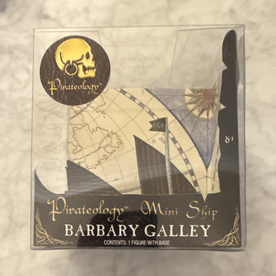 Sababa Toys Pirateology Mini Ship Barbary Galley Figure w/ Base Plastic 1815
