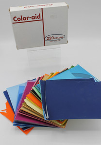 Color-Aid 220 4.5" x 6" Color Swatch Paper - 220 Sheets - Used/Cut
