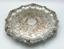 GEORGIAN SILVER PLATED SALVER TRAY c1800 OLD SHEFFIELD PLATE