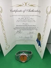 Rolex Oysterdate Precision SS Oyster 34mm Orange Diamond Dial with Clear Case