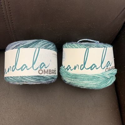 Lion Brand Mandala Ombre Yarn-MANTRA ~2 Cakes 344 Yds 4 Weight NEW