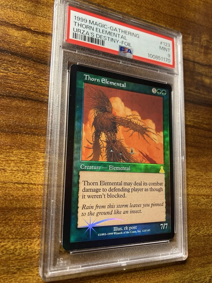 MTG✨THORN ELEMENTAL FOIL✨Urza’s Destiny PSA 9 MINT RARE Creature rk Post POP 2 ! - Image 3 of 4
