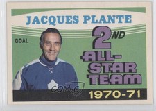 1971-72 O-Pee-Chee Jacques Plante #256 HOF 9ib