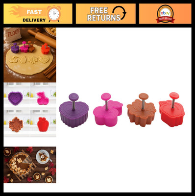 Baking Pie Crust Cookie Cutters Set of 4 - BPA Free, Durable Kitchen Tools