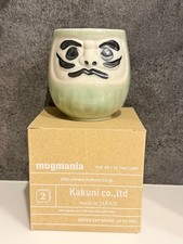 Minoyaki Feng Shui Daruma Tea Cup, Green (Talent Luck)