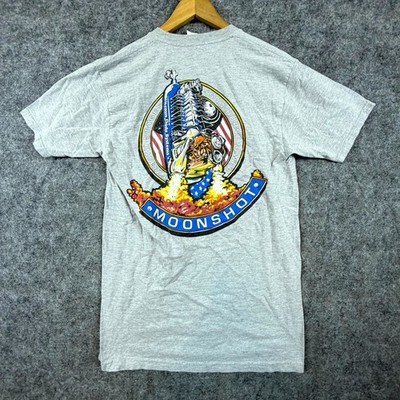 NOS Nitrous Oxide Systems Moonshot Tultex T-Shirt Mens Medium Gray Graphic