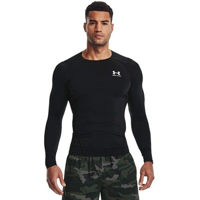 Under Armour Men's Armour HeatGear Compression Long-Sleeve Tee , Black, Medium