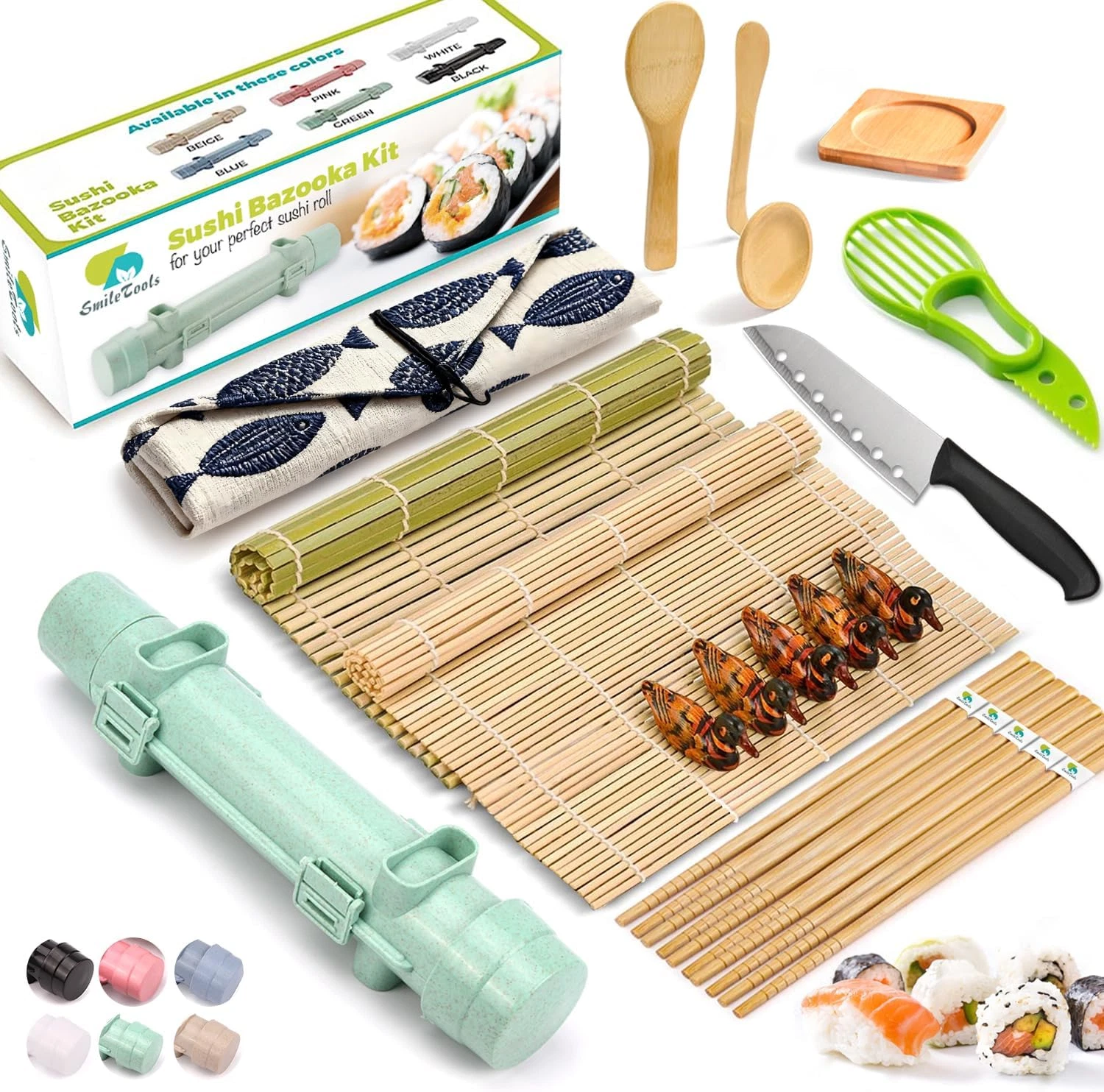 Sushi Making Kit, 22 in 1 Sushi Roller Sushi Maker Kit with Bamboo Sushi Rolling
Opens in a new wind