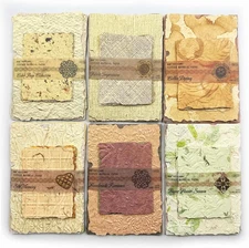 168 Sheets Scrapbook Paper Embossed Textured Paper Assorted Set - 6 Pack Vintage