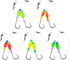 Pompano Rigs for Surf Fishing Saltwater Pre-Rigged Fishing Rigs with Floats Bead