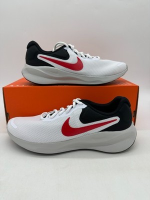 Nike Revolution 7 Men's Size 13 White Red Black Athletic Shoes FB2207 102