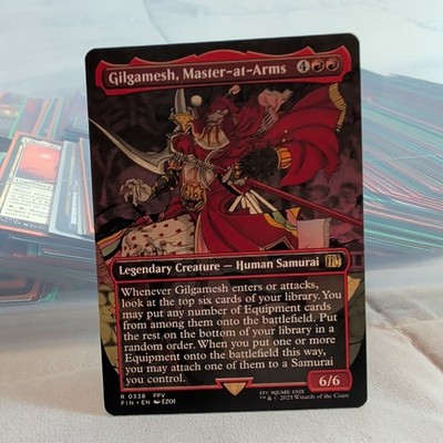 MTG Magic The Gathering FIN Final Fantasy Borderless Gilgamesh Master at Arms