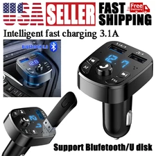 Wireless Adapter 2USB PD Charger AUX Hands-Free Bluetooth 5.0 Car FM Transmitter