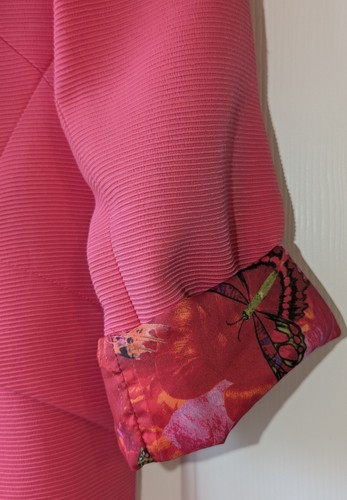 L'AGENCE CORAL FUCHSIA WOMEN'S BLAZER JACKET SIZE 10 - Picture 3 of 20