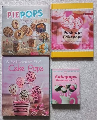 4 x CakePops - Kochbücher - Sammlung, Paket, Konvolut