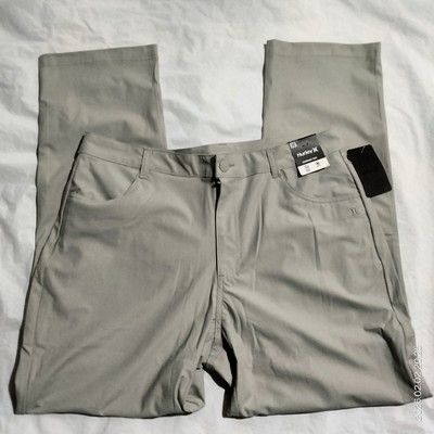 Hurley Mens Exist 5 Pocket Performance Pant Sandstorm Beige Size 34, 36 NWT