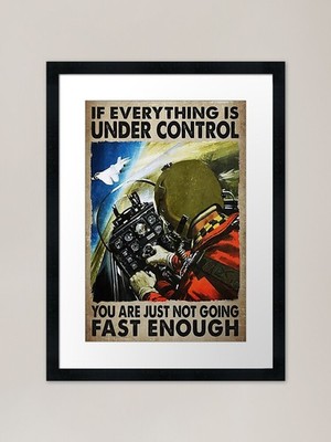 If Everything Is Under Control You  Framed Wall Art Poster Canvas Print Picture