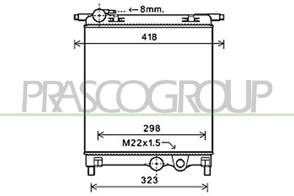 Prasco KüHler WasserküHler MotorküHler FüR VW UP 1.0 Load Skoda Citigo Mii-image
