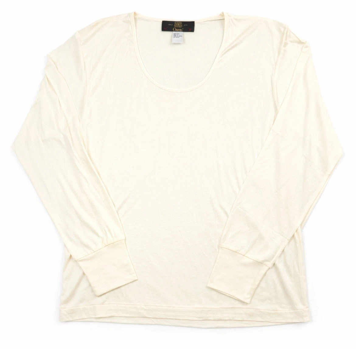 Orvis 100% Silk Base Layer Top Womens Large Long Sleeve Hiking Outdoor Gorpcore