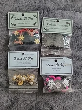 Dress It Up~Holiday/Victorian Miniatures/At The Hop~Buttons. Lot Of 4. New. 