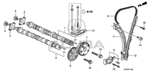 Genuine Honda Bolt Tensioner Pivot 90003-PNA-000 Genuine Honda Bolt Tensioner Pivot 90003-PNA-000