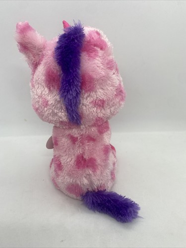 TY beanie Boo Boos Sugar Pie the Unicorn 6" Size NWT Valentines Day Glitter eyes - Picture 3 of 3